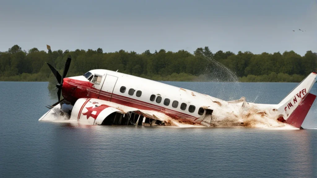 Dream airplane crash in water