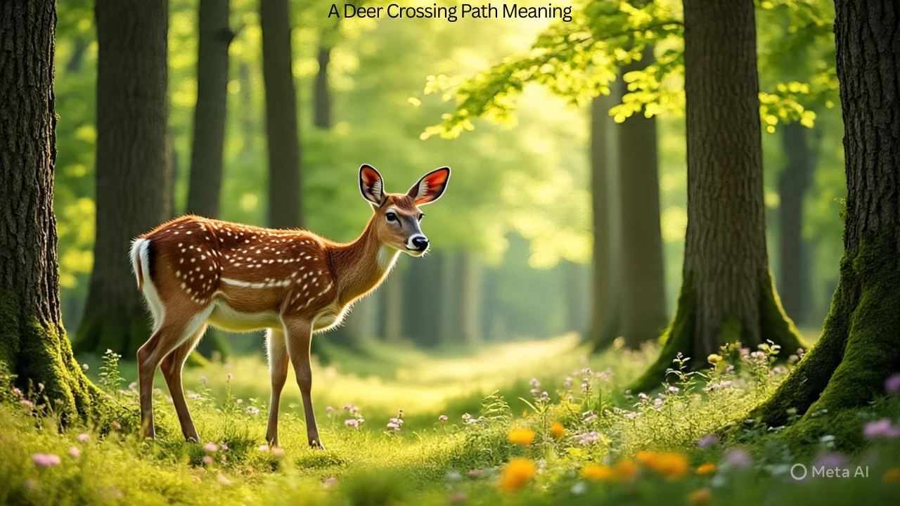 deer crossing path meaning